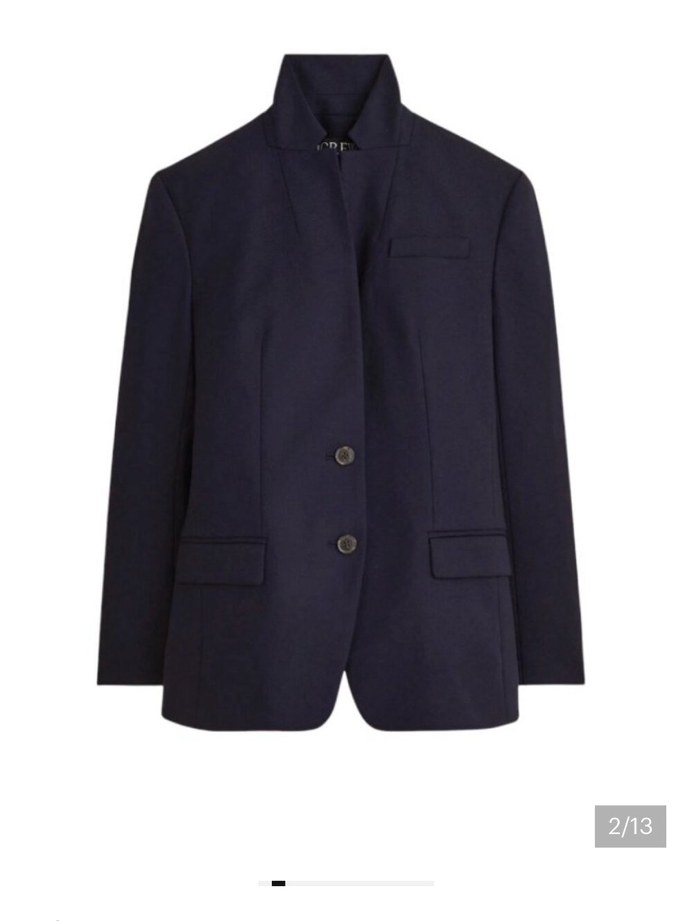 J crew navy standing collar blazer